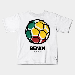 Benin Football Country Flag Kids T-Shirt